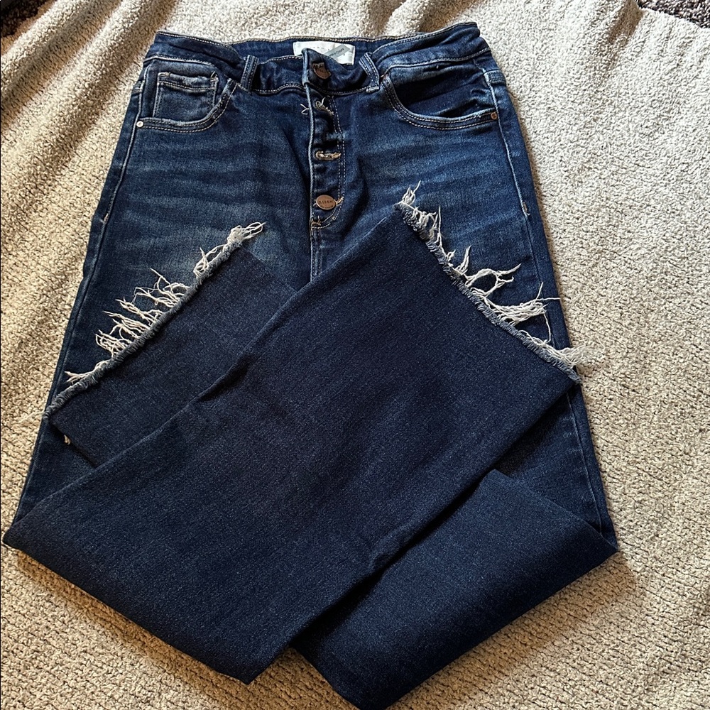 Risen Distressed Blue Jeans, Size 29 - Picture 3 of 7